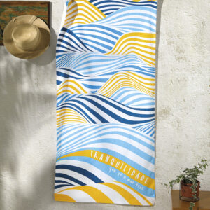 Toalha de Praia Döhler 100% Algodão Estampada - Maldivas - 76x152cm