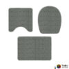 Jogo de Tapete Cinza Médio para Banheiro Cristal 3 Peças Jolitex - Imagem 3
